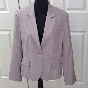NWT Rena Rowan Floral Lavender & Green Embossed Jacket Size 16